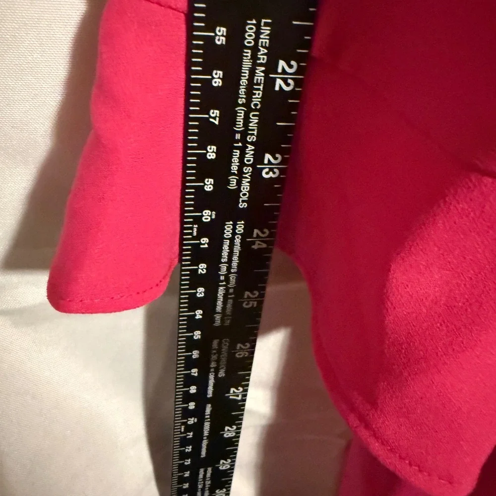Banana Republic Pink Shift‎ Dress Ruffle Sleeve Button Back Size 14